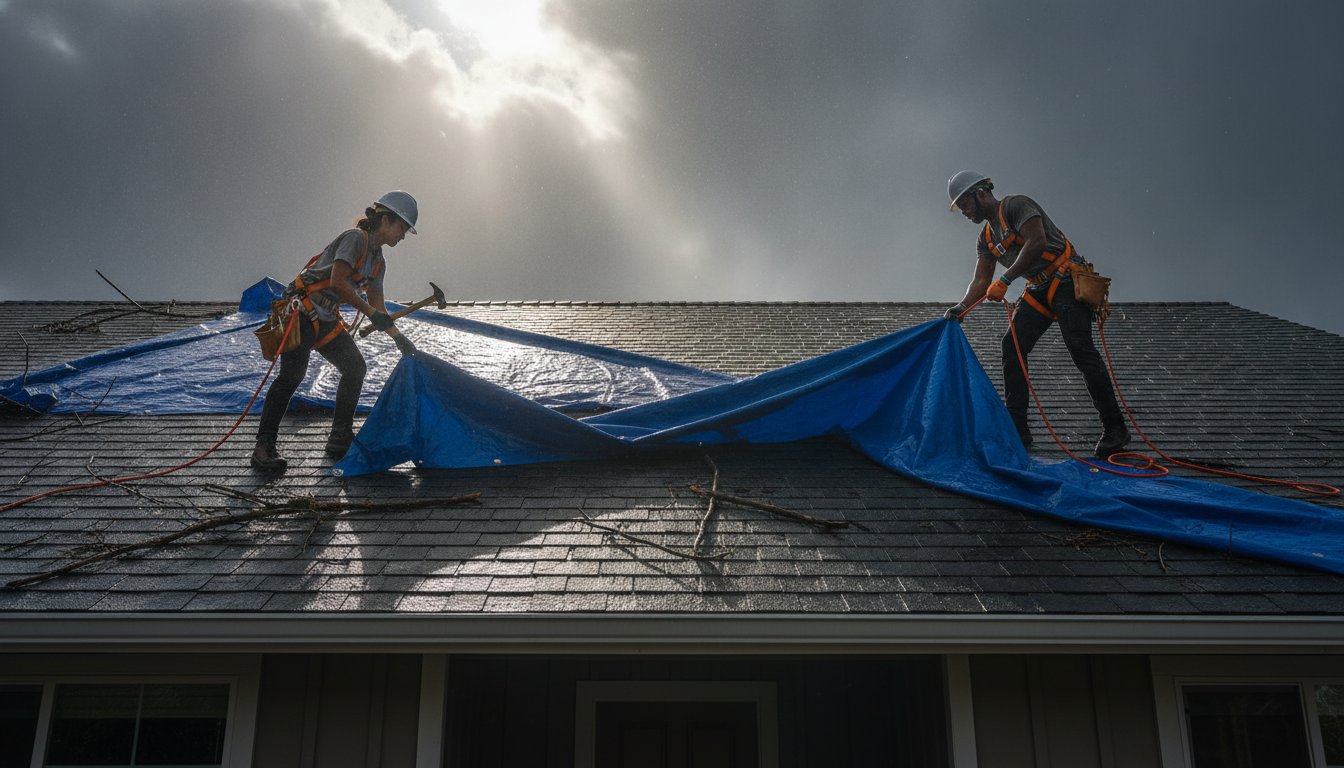 Emergency Roof Leak Repair: A Homeowner’s Guide to Immediate Mitigation